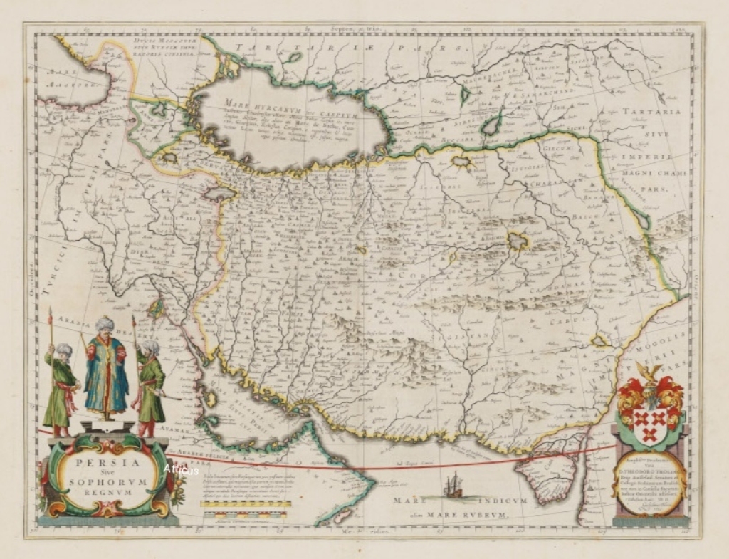 [mapa, Persja, ok. 1634 r.] Persia Sive Sophorum Regnum