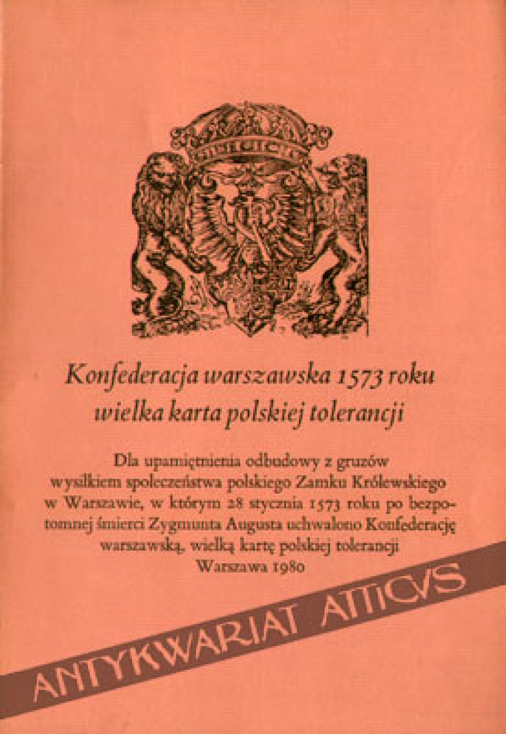 Konfederacja warszawska 1573 roku. Wielka karta polskiej tolerancji