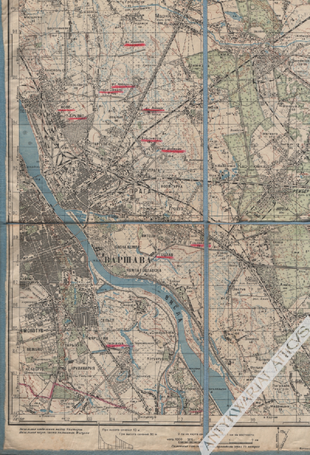 [mapa sztabowa, 1941] [Warszawa i okolice]