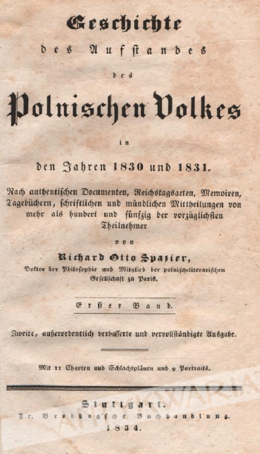 Geschichte des ausstandes des Polnischen Volkes in Jahr 1830 und 1831, t. I-II [2 woluminy]