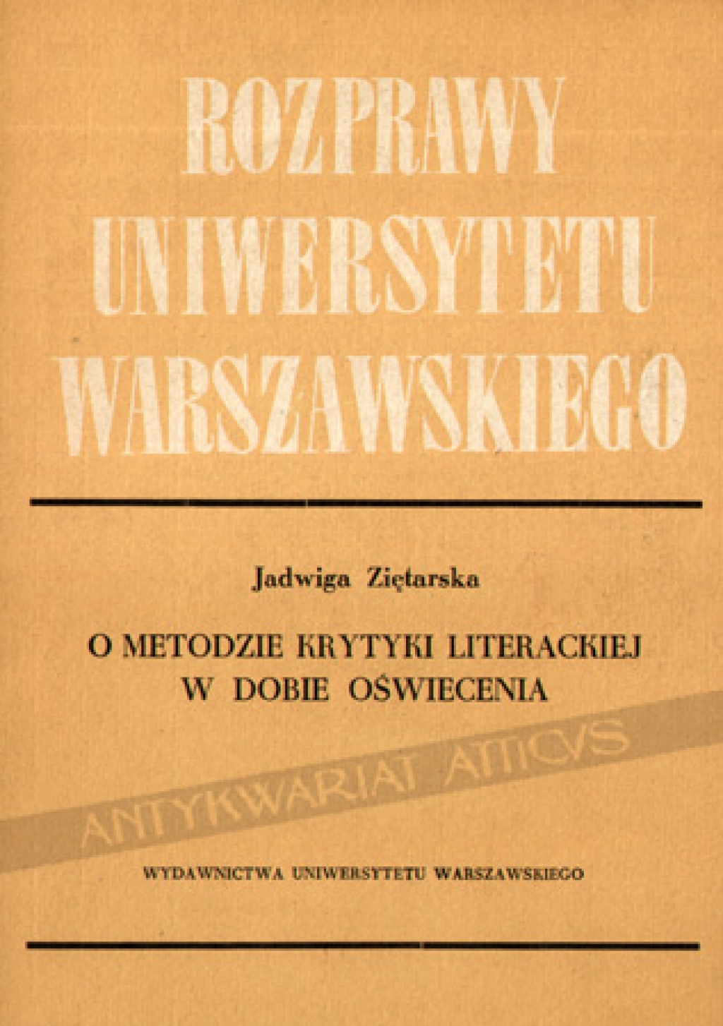 O metodzie krytyki literackiej w dobie oświecenia