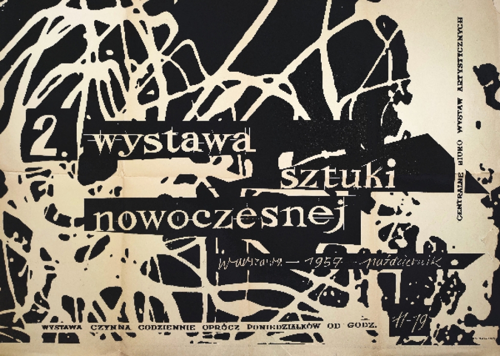 [plakat, 1957] 2. Wystawa Sztuki Nowoczesnej. Warszawa - 1957 - październik