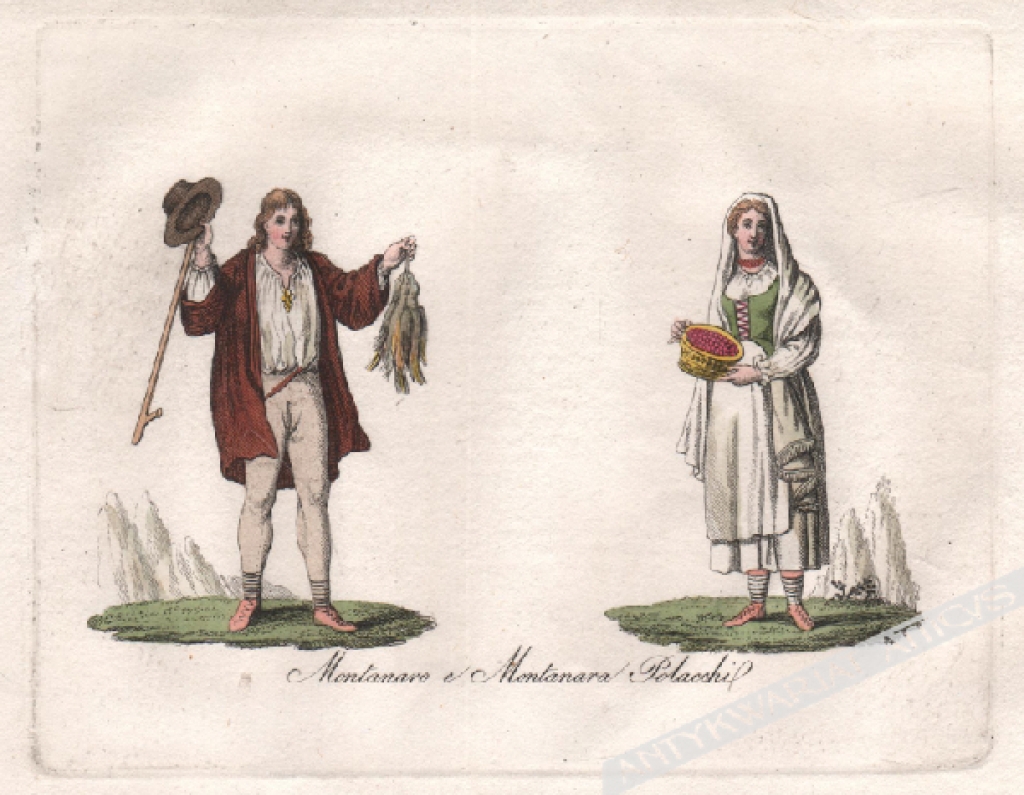 [rycina, 1831] [Polski góral i góralka] Montanaro e Montanara Polacchi