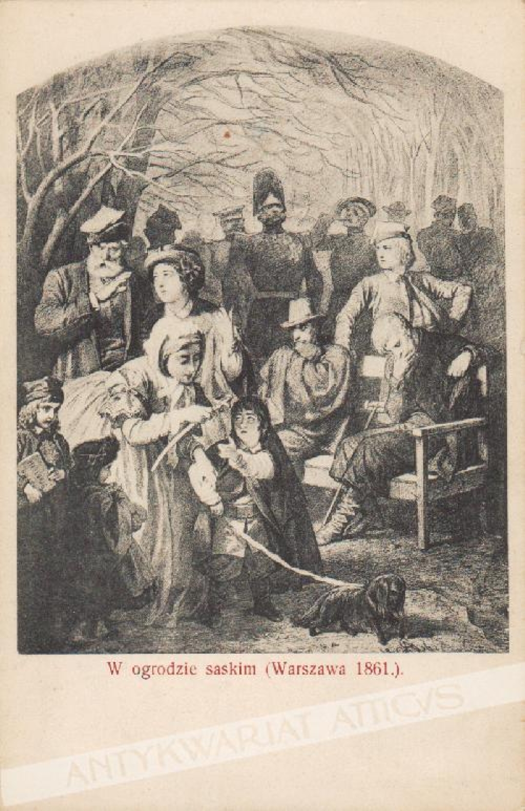 [pocztówka, 1906] W Ogrodzie Saskim (Warszawa 1861.)