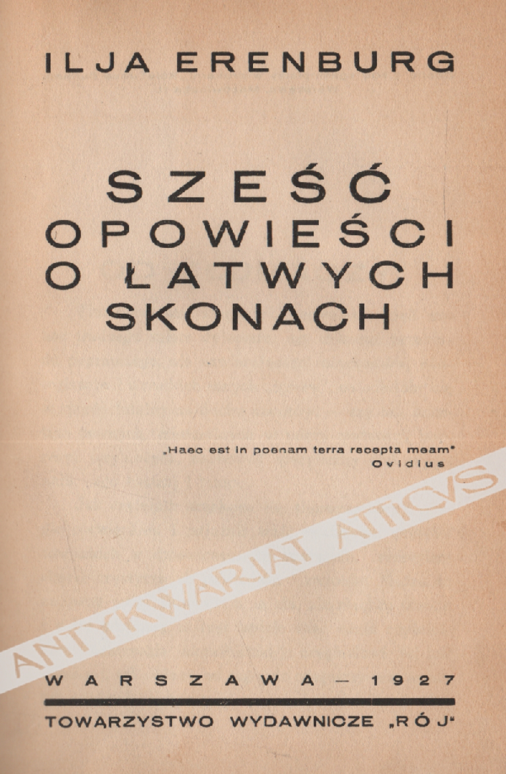 Sześć opowieści o łatwych skonach