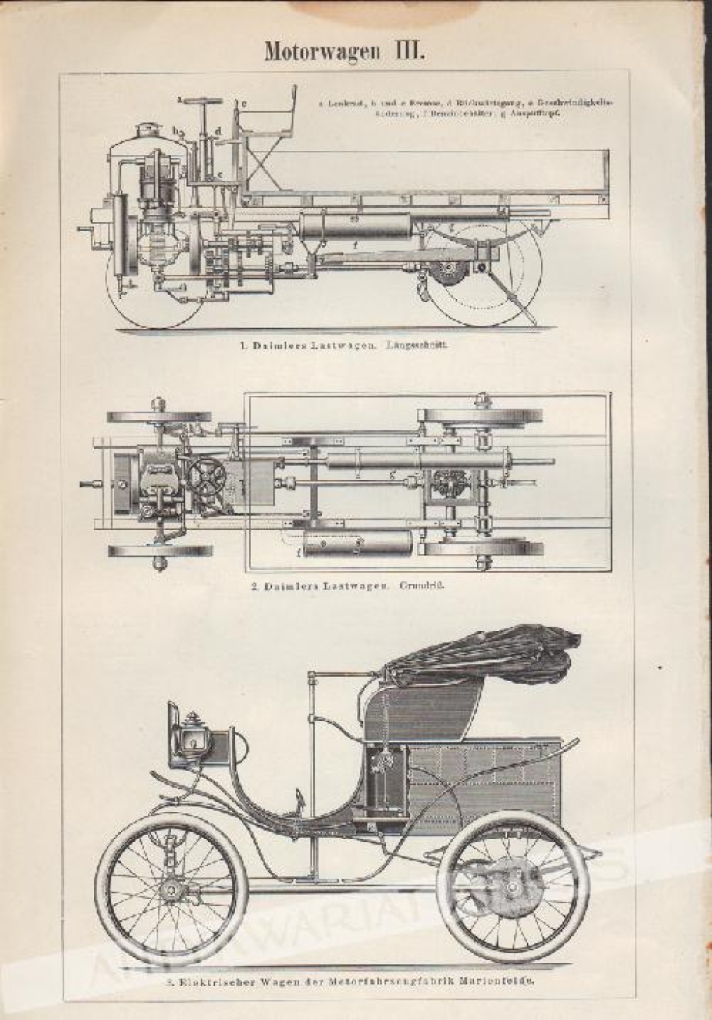 [rycina, 1898] Motorwagen III [pierwsze samochody]
