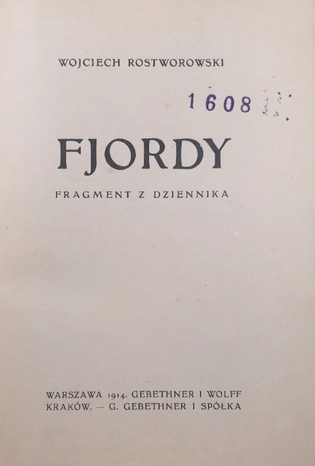 Fjordy. Fragment z dziennika
