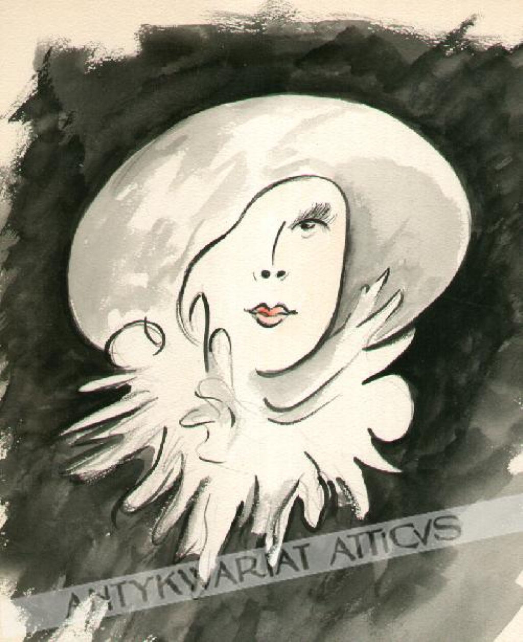 [rysunek, przed 1945] Hanka Ordonówna