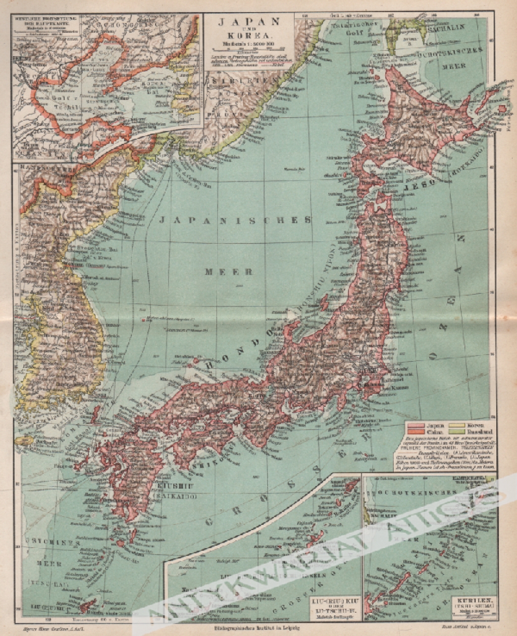 [mapa, 1896] Japan und Korea [Japonia i Korea]