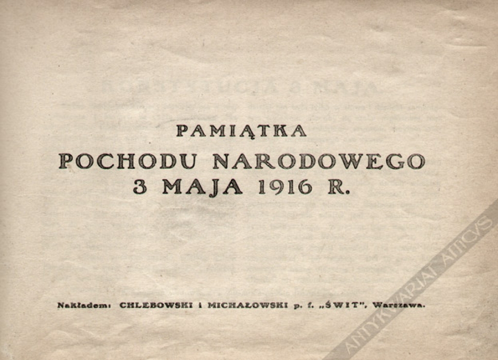 [album fotograficzny] Pamiątka Pochodu Narodowego 3 maja 1916 r.