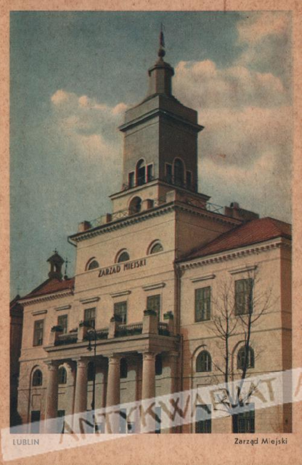 [pocztówka, ok. 1939-44] Lublin. Zarząd miejski
