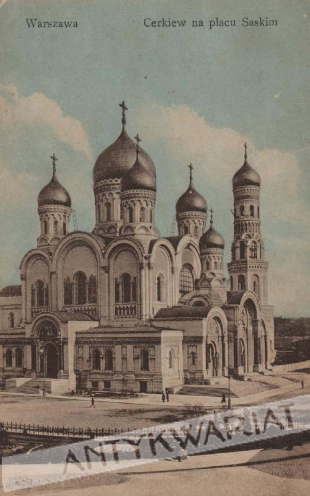 [pocztówka, ok. 1914] Warszawa. Cerkiew na placu Saskim [Sobór św. Aleksandra Newskiego]