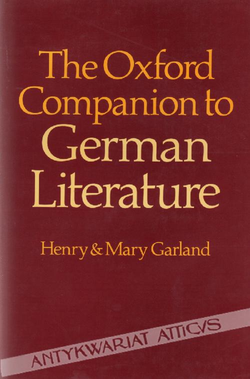 The Oxford Companion to German Literature
