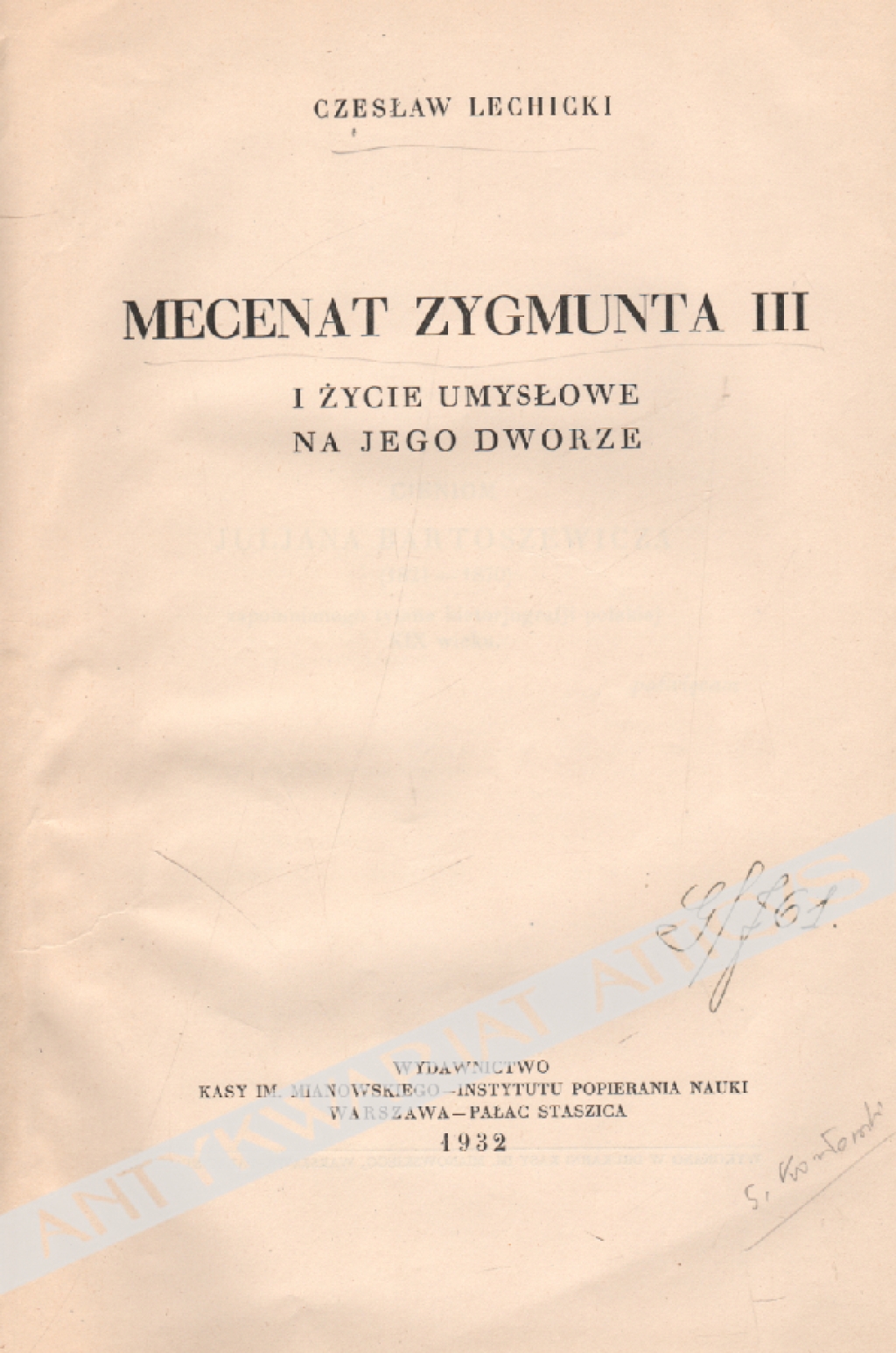 Mecenat Zygmunta III i życie umysłowe na jego dworze