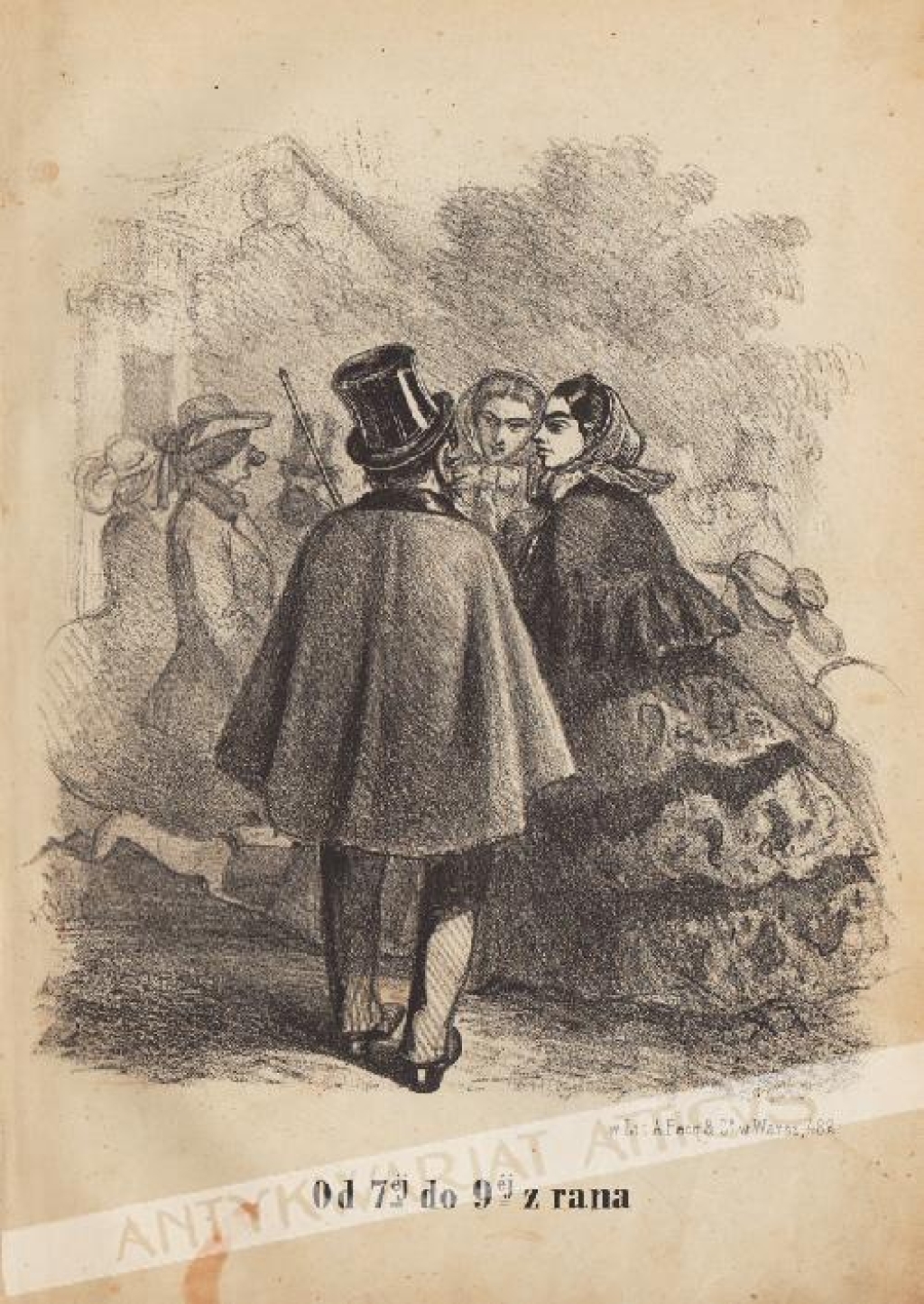 [rycina, 1858] "Od 7-ej do 9-ej z rana"