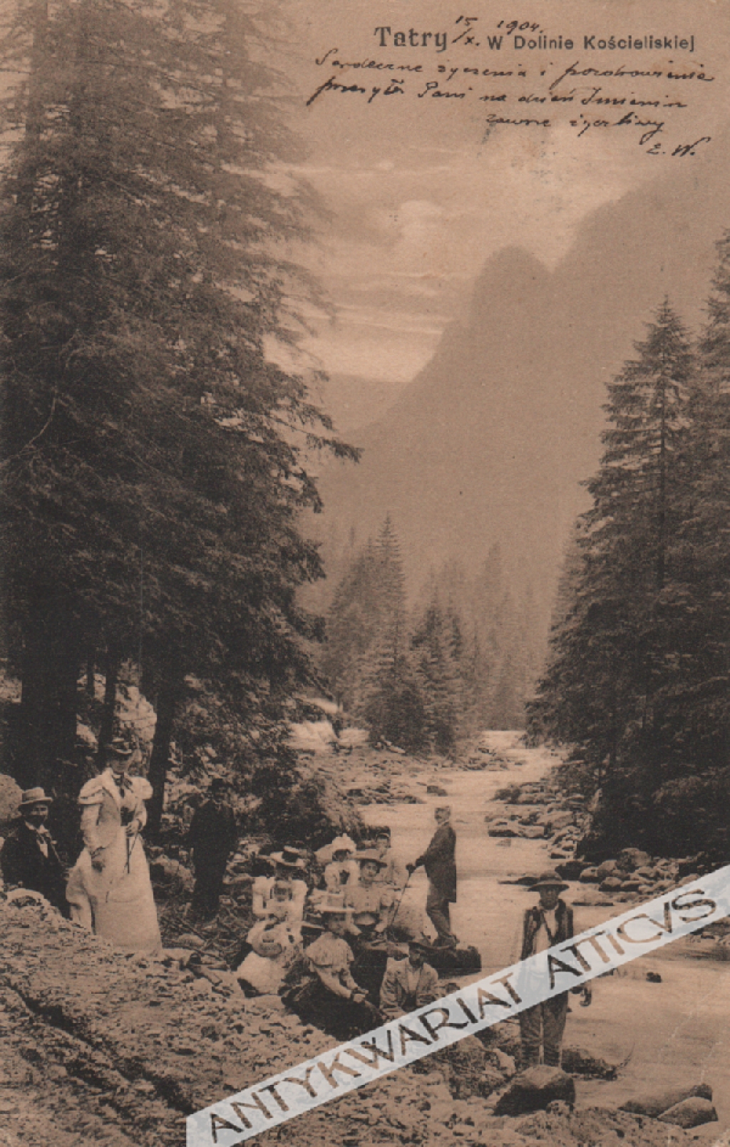 [pocztówka, ok. 1904] Tatry. W dolinie Kościelskiej