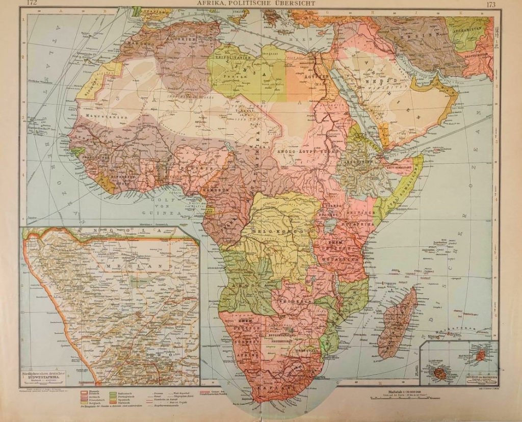 [mapa, 1928] Afrika, Politische Ubersicht [Afryka, mapa polityczna]