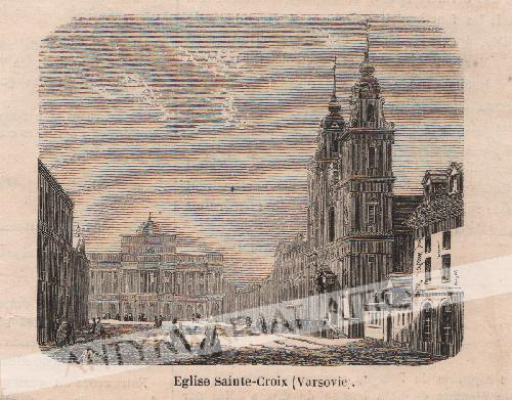 [rycina, 1863] Eglise Sainte-Croix (Varsovie) [Kościół św. Krzyża w Warszawie]
