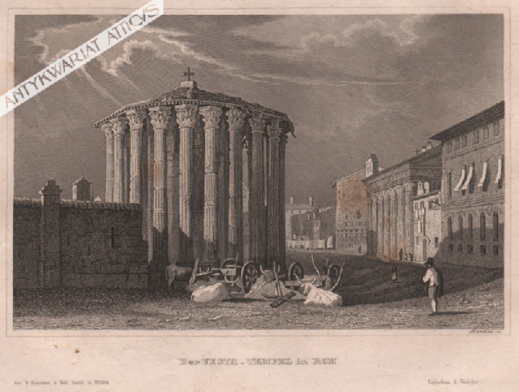 [rycina, ok. 1860] Der Vesta-Tempel im Rom  [świątynia Westy w Rzymie]
