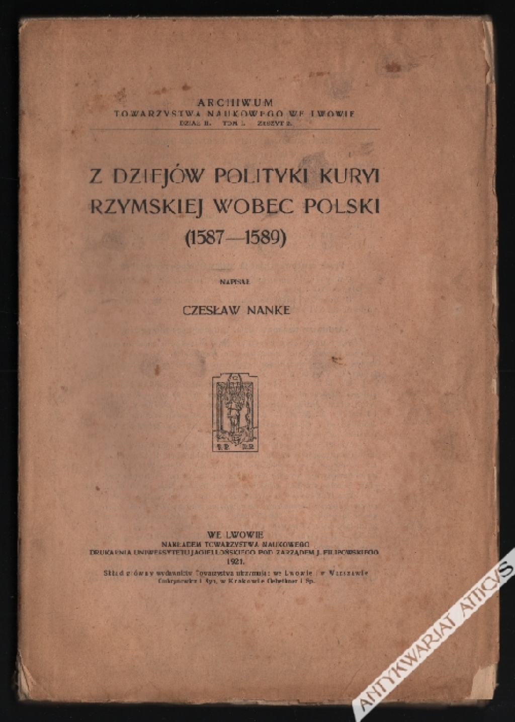 Z dziejów polityki Kuryi Rzymskiej wobec Polski (1587-1589)