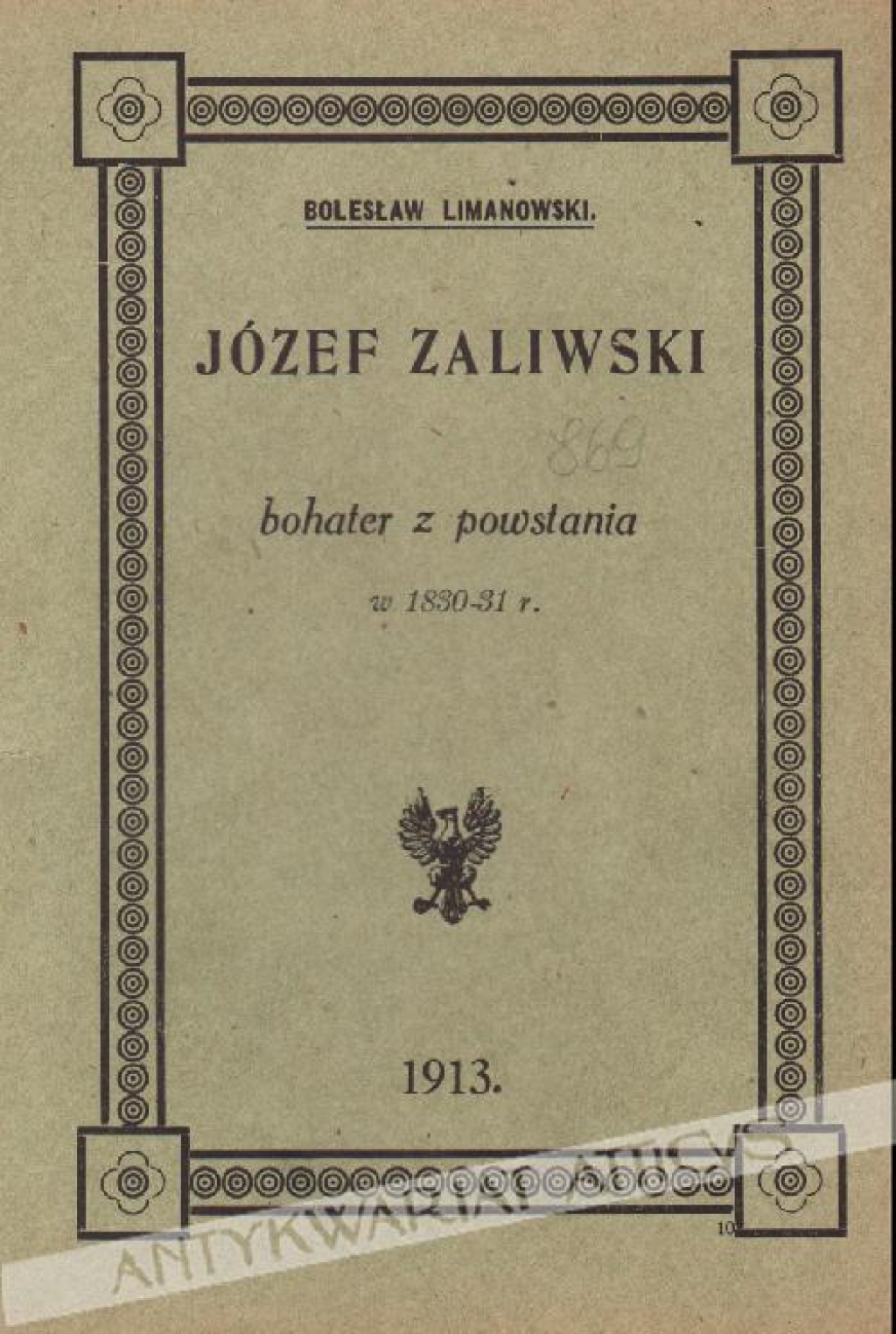 Józef Zaliwski bohater z powstania w 1830-31 r.