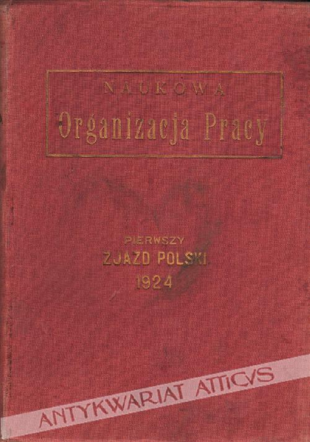 Naukowa organizacja pracy. Pierwszy Zjazd Polski 1924