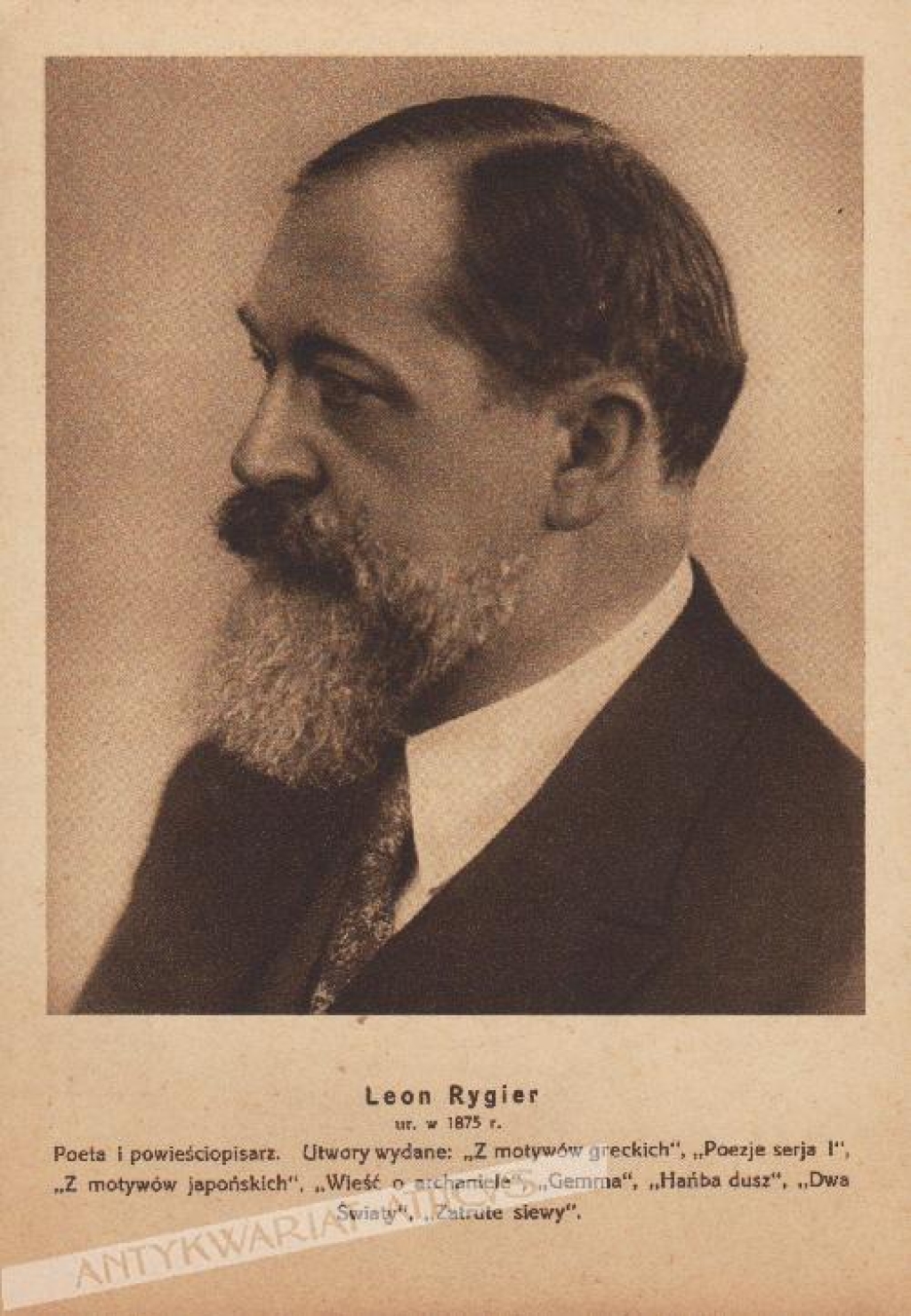 [pocztówka, 1933] Leon Rygier