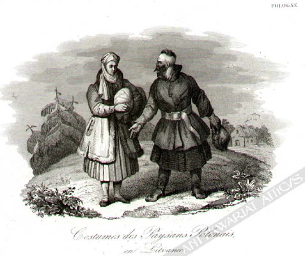 [rycina, 1835] [Typy ubiorów chłopskich w Polsce i na Litwie] Costumes des Paysans Polonais en Lituanie