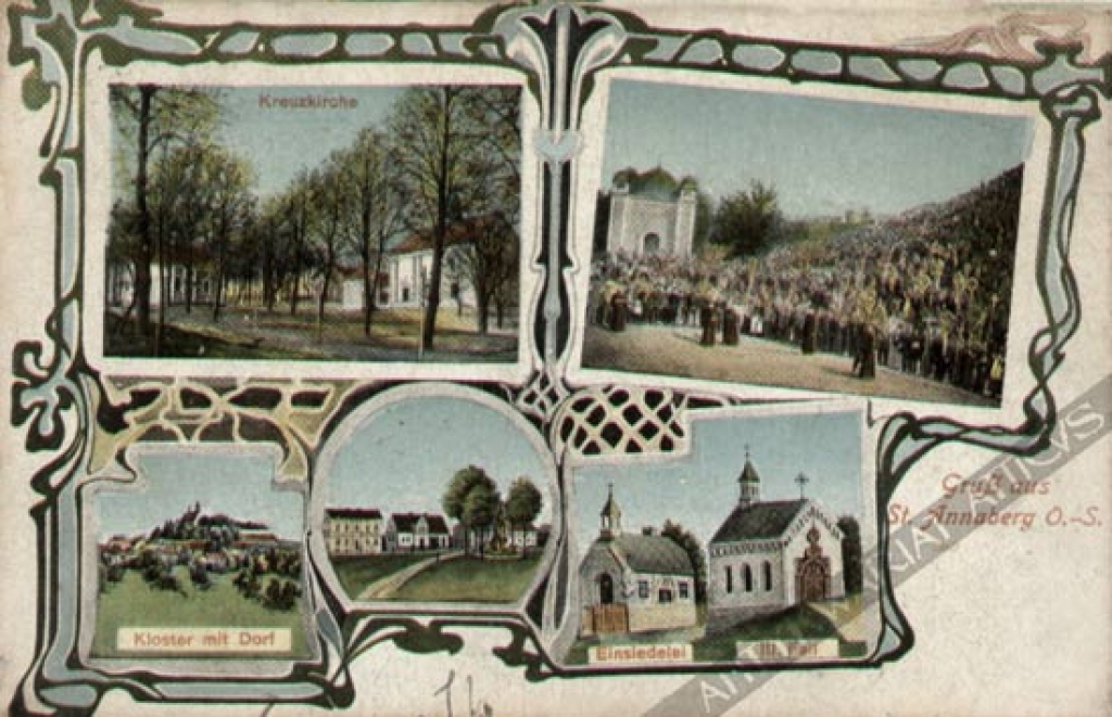 [pocztówka, ok. 1907] Grus aus St. Annaberg O.-S.
 Góra Św. Anny