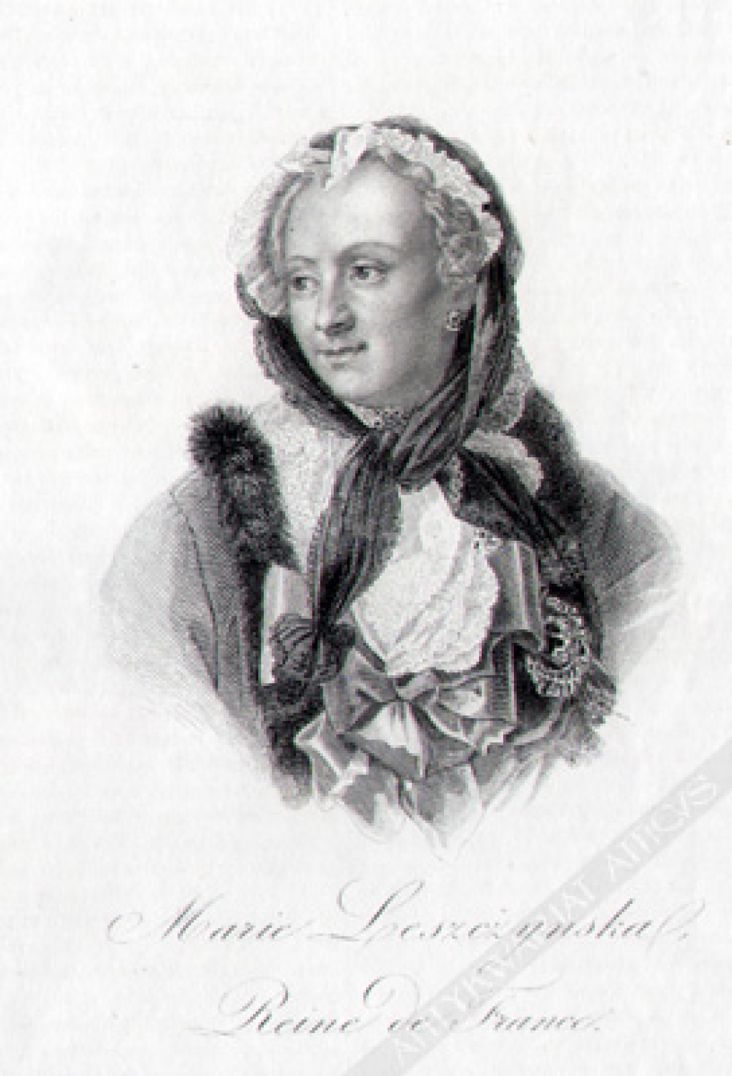 [rycina, 1836-1837] Marie Leszczynska, Reine de France. [królowa Maria Leszczyńska]
