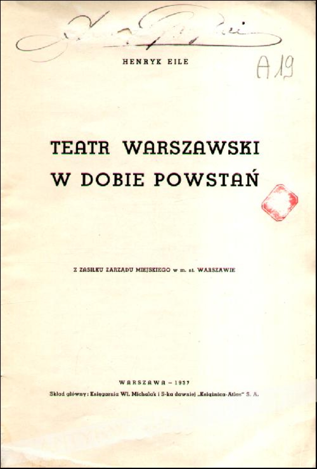 Teatr warszawski w dobie powstań
