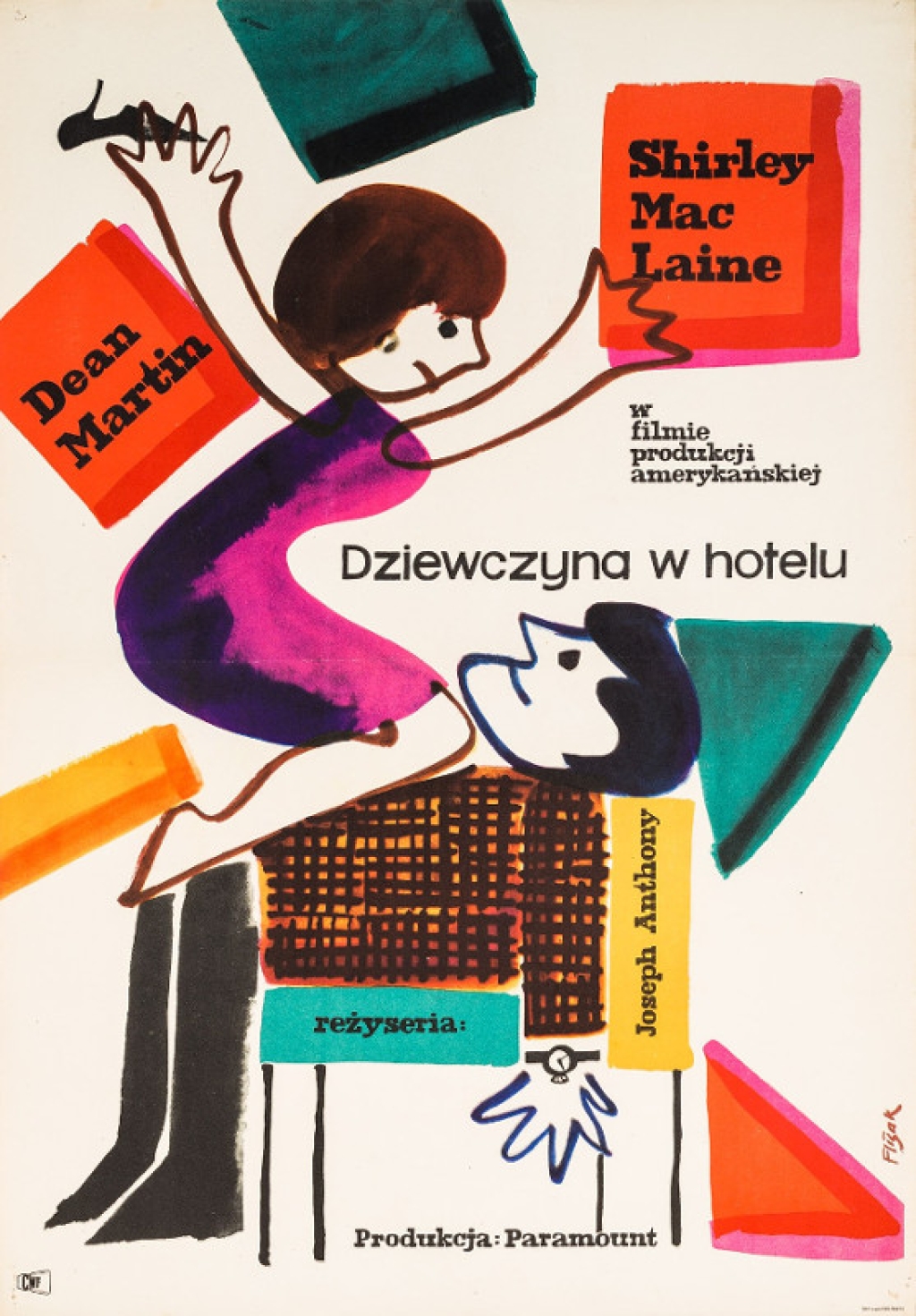 [plakat, 1963] Dziewczyna w hotelu. Film amerykański, reż. Joseph Anthony