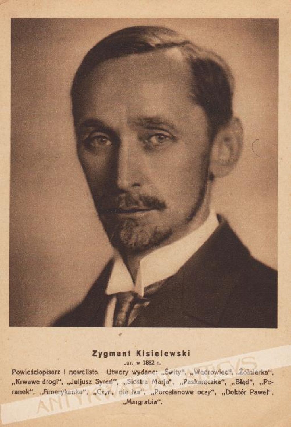 [pocztówka, 1933] Zygmunt Kisielewski