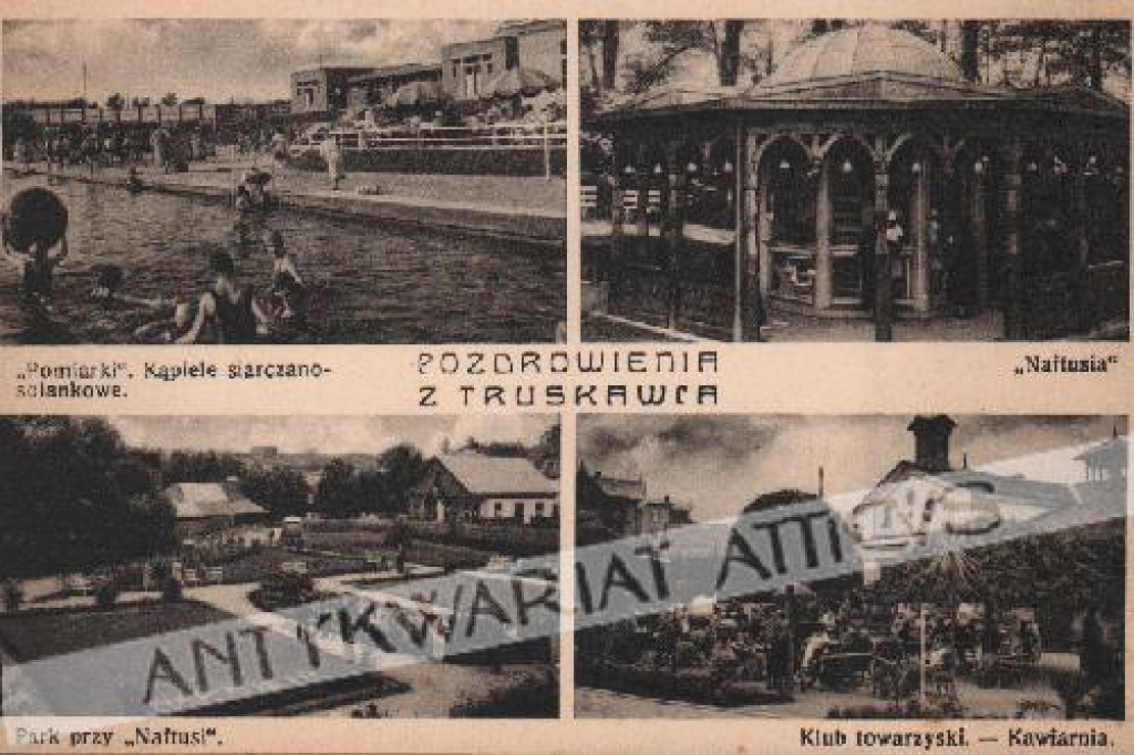 [pocztówka, ok. 1929] Pozdrowienia z Truskawca