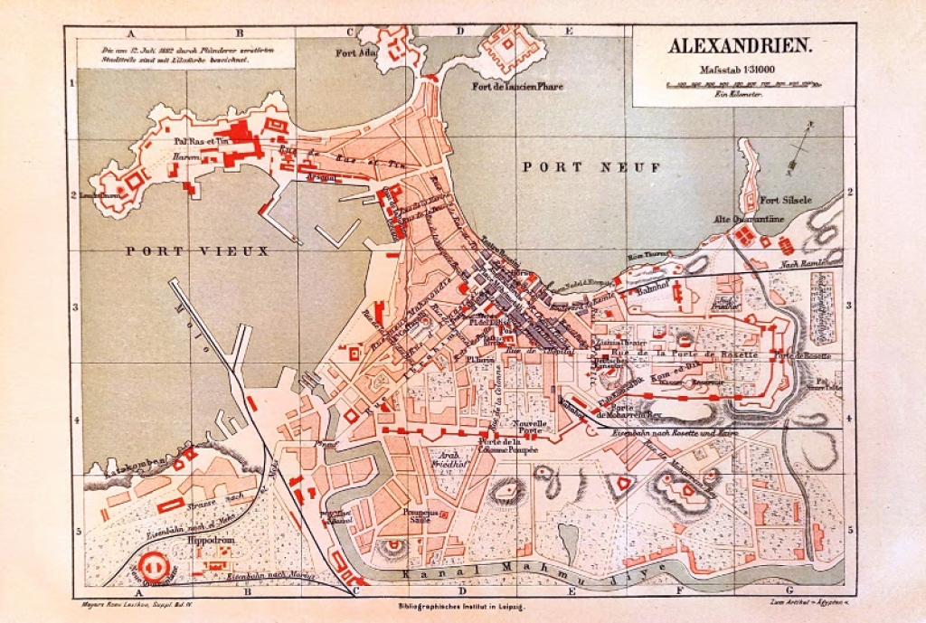 [plan miasta, 1883] Alexandrien.  [Aleksandria]