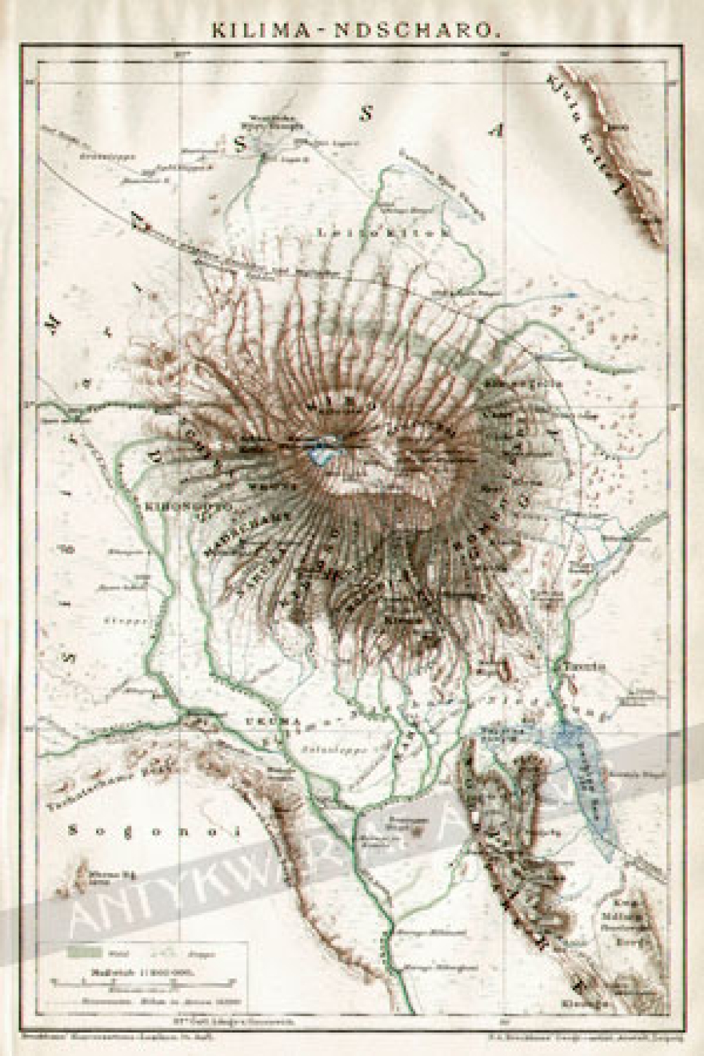 [mapa, 1902] Kilima-ndsharo. (Kilimandżaro)