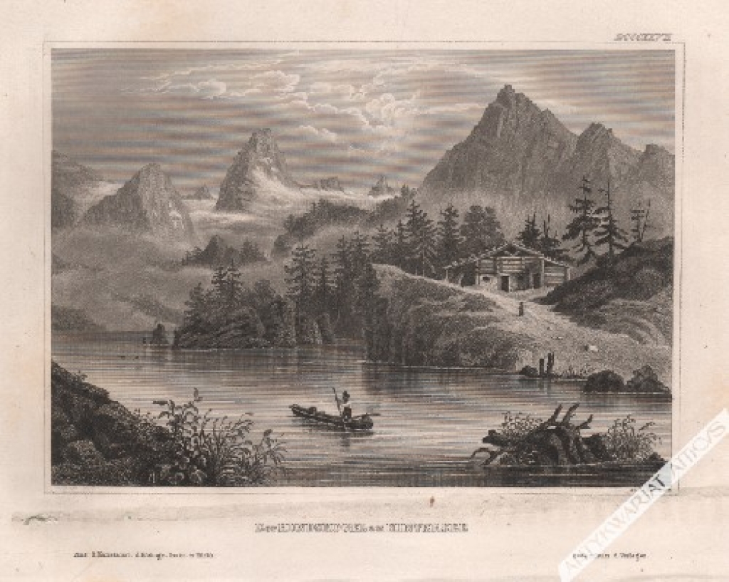 [rycina, 1860] Der Hundskogel am Hintersee