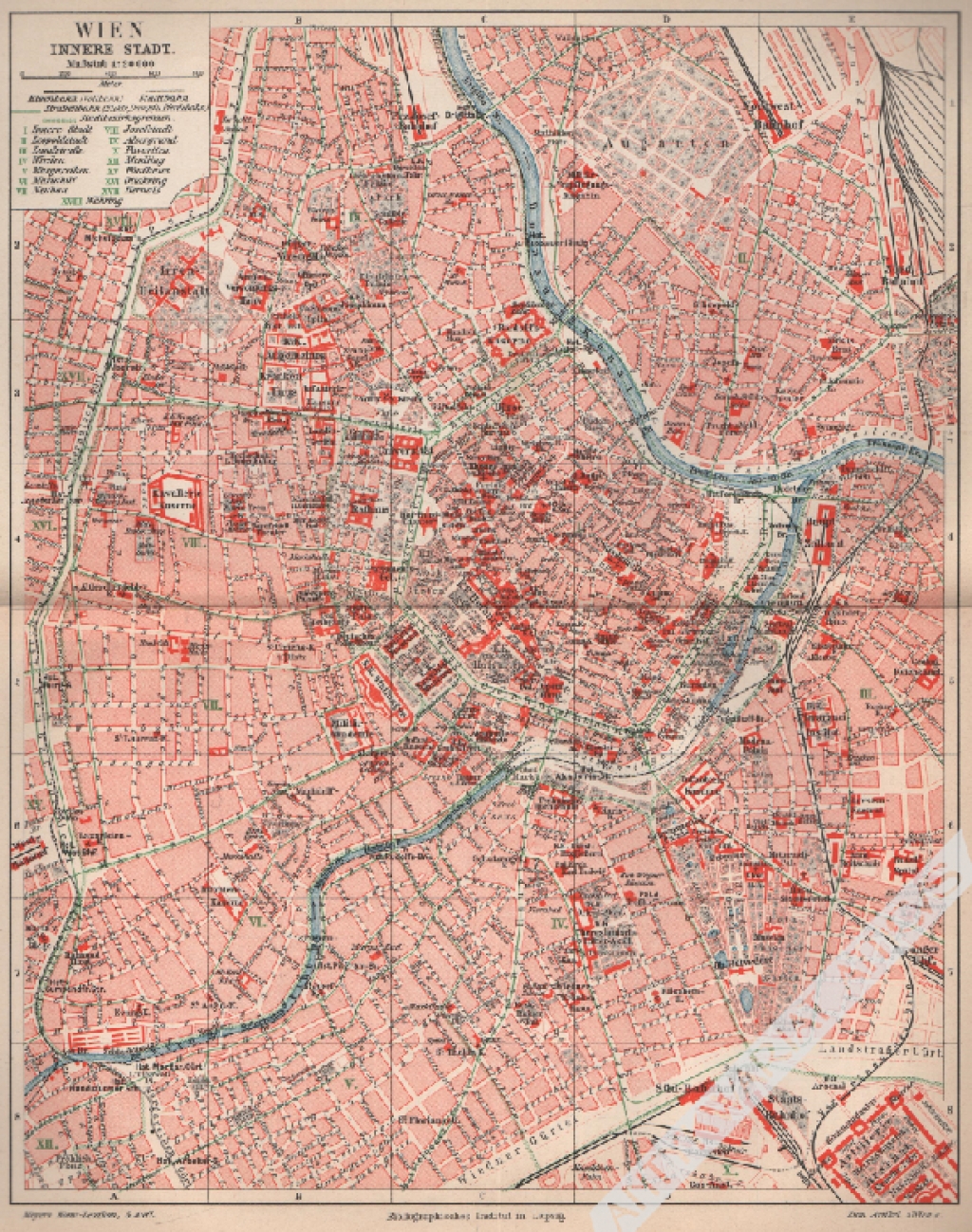 [plan miasta, 1897] Wien Innere Stadt [Wiedeń, centrum]