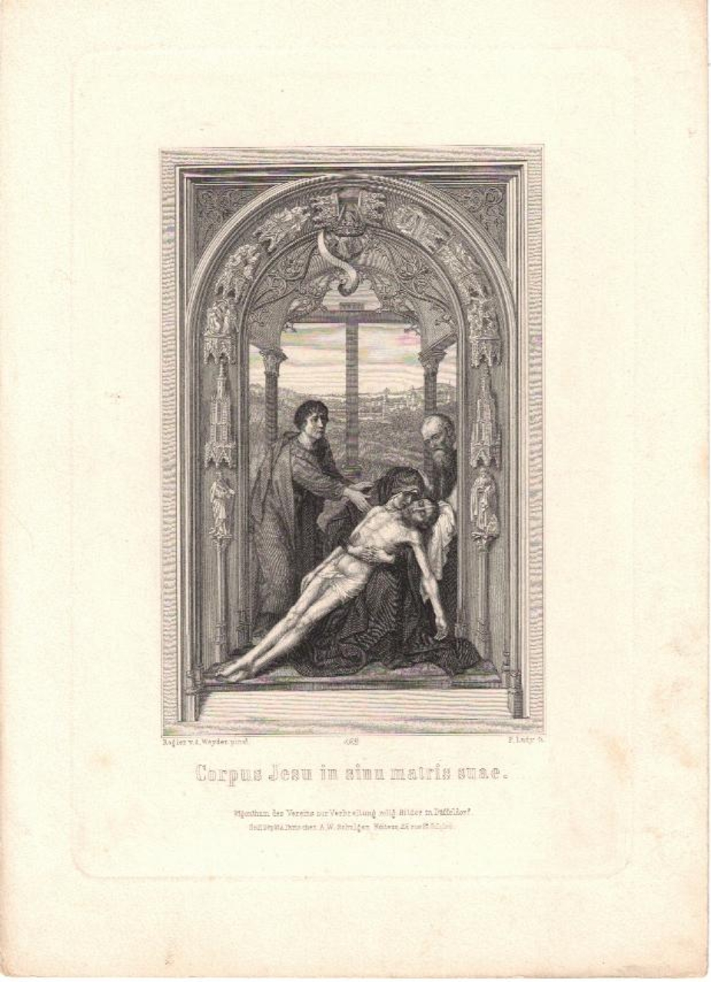 [rycina, ok. 1860] Corpus Jesu in sinu matris suae