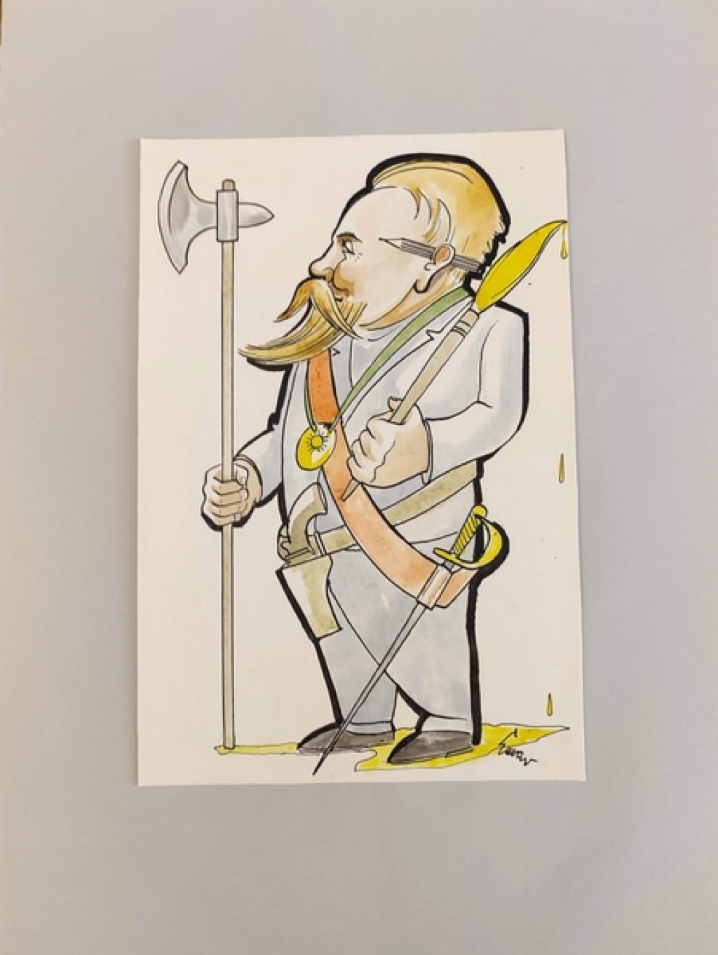 [portret satyryczny, ok. 1980] Szymon Kobyliński  (1927-2002)