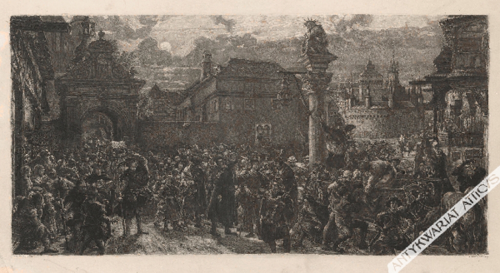 [rycina, 1898] Wyjście żaków z Krakowa w roku 1549