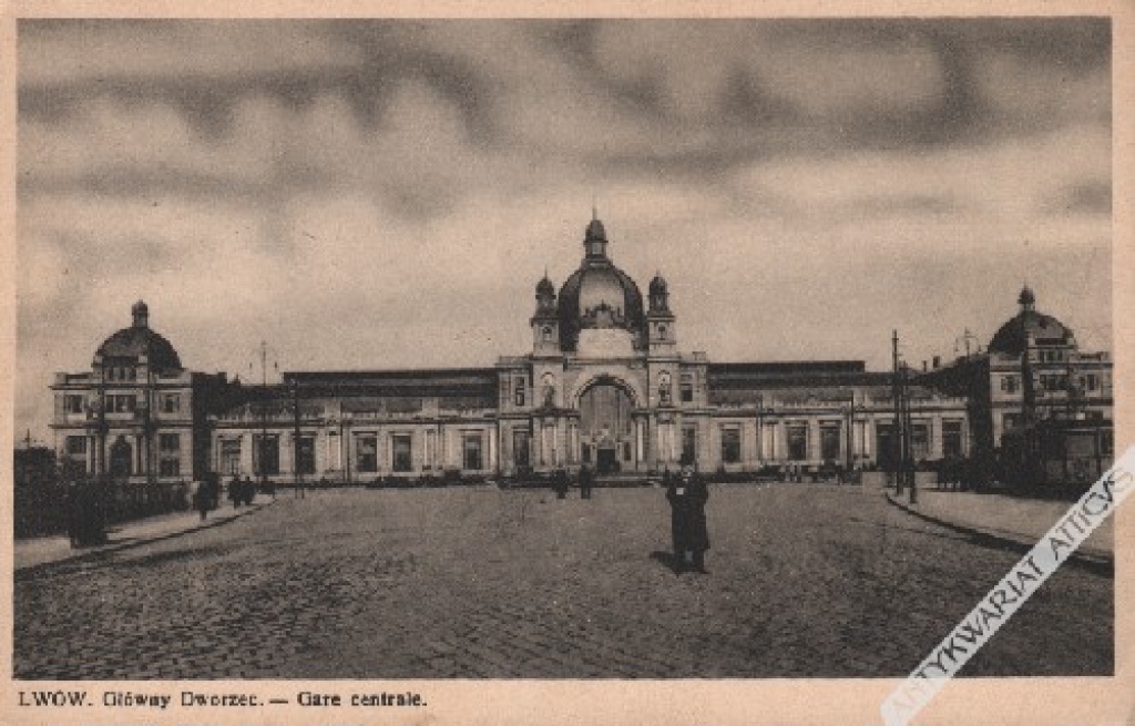 [pocztówka, ok. 1937] Lwów. Główny dworzec. - Gare centrale