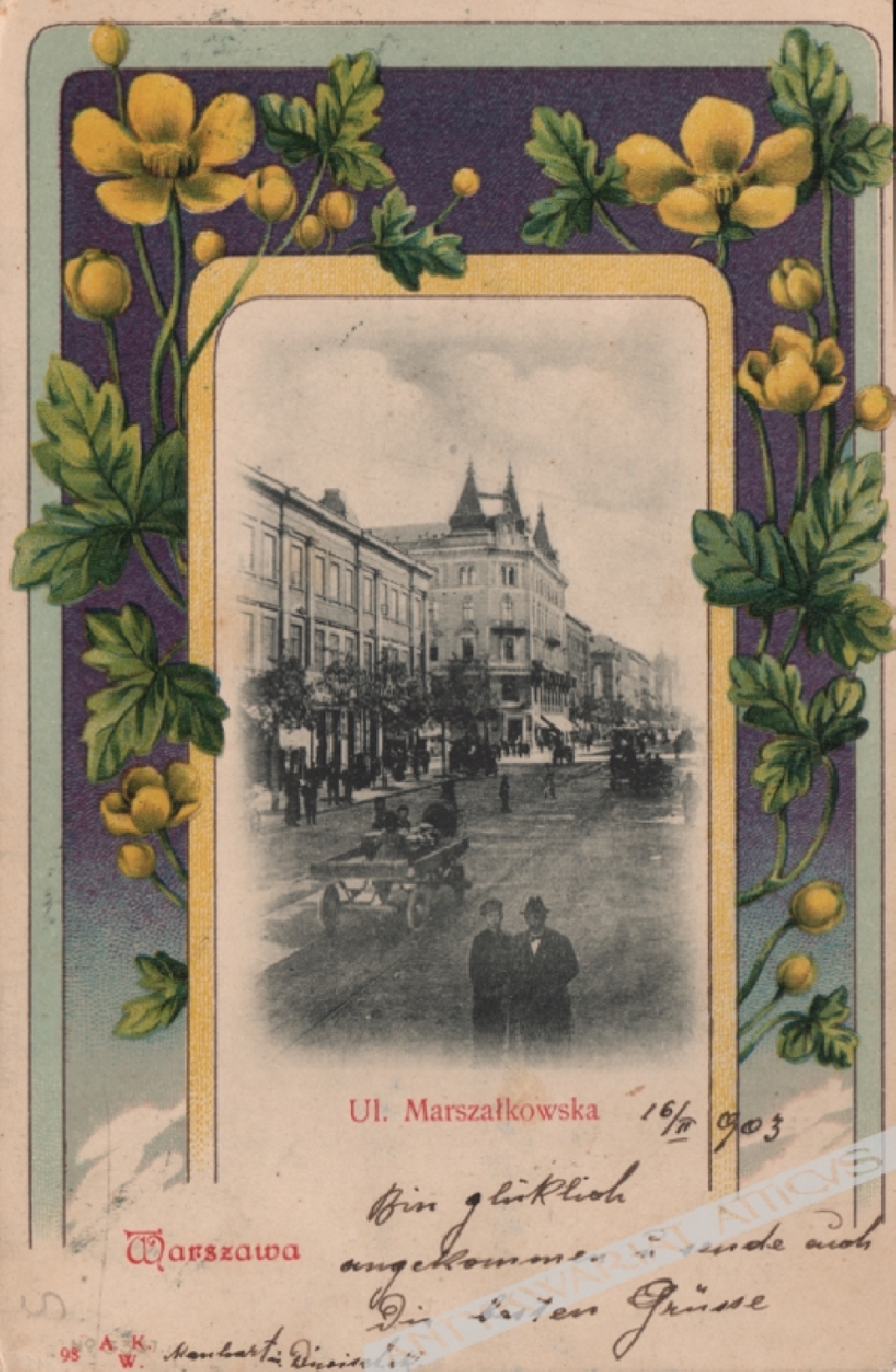 [pocztówka, 1903] Warszawa. Ul. Marszałkowska