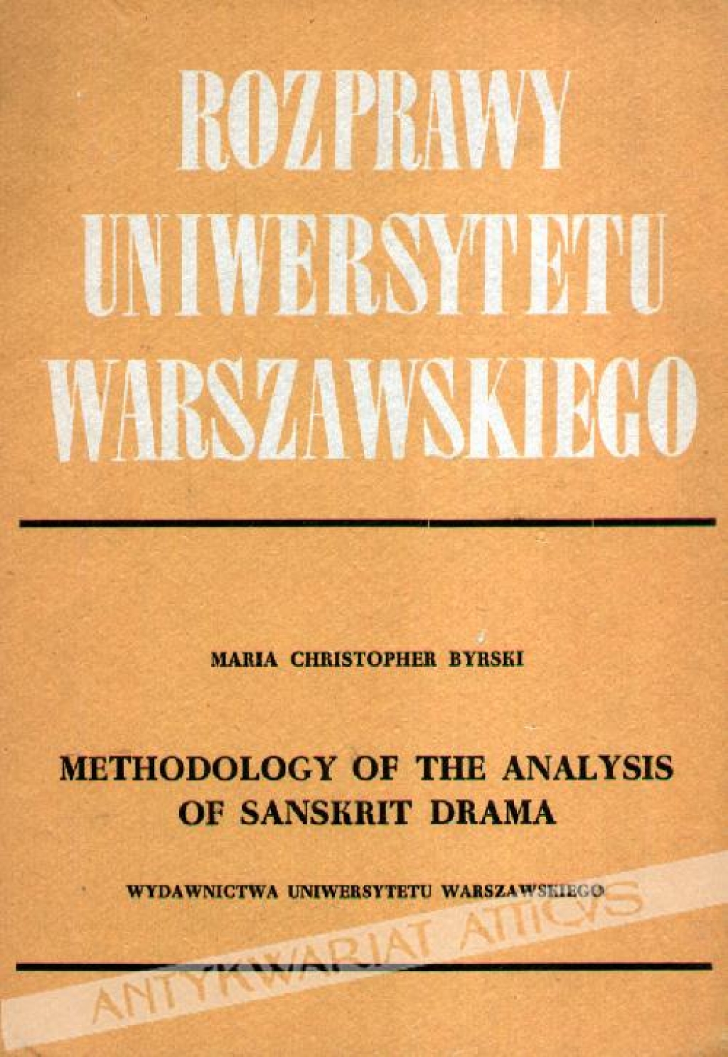 Methodology of the Analysis of Sanskrit Drama