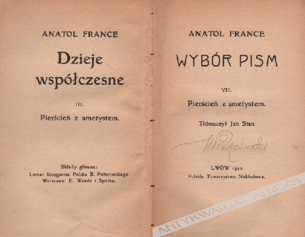 Dzieje współczesne, t. III: Pierścień z ametystem