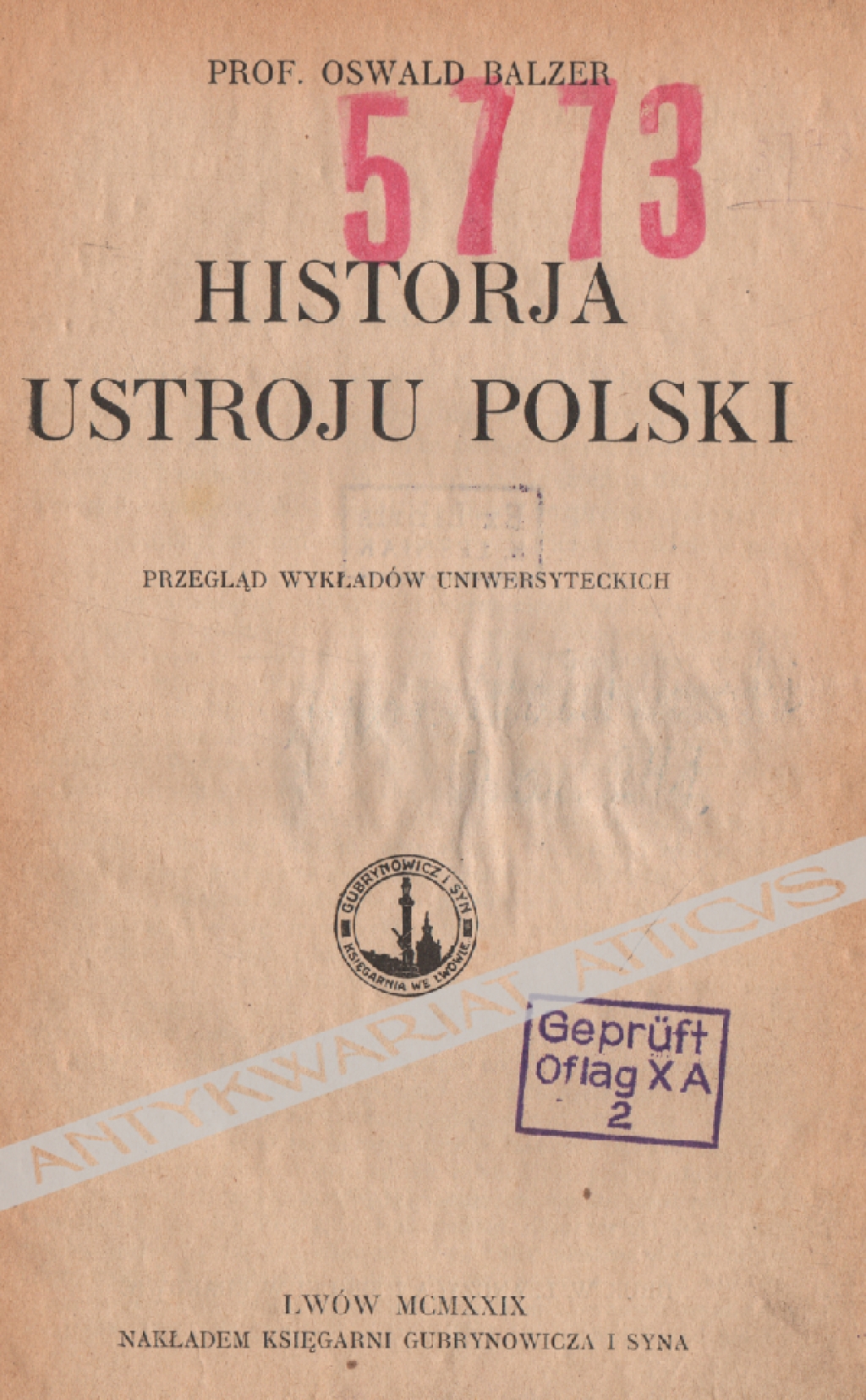 Historja ustroju Polski. Przegląd wykładów uniwersyteckich