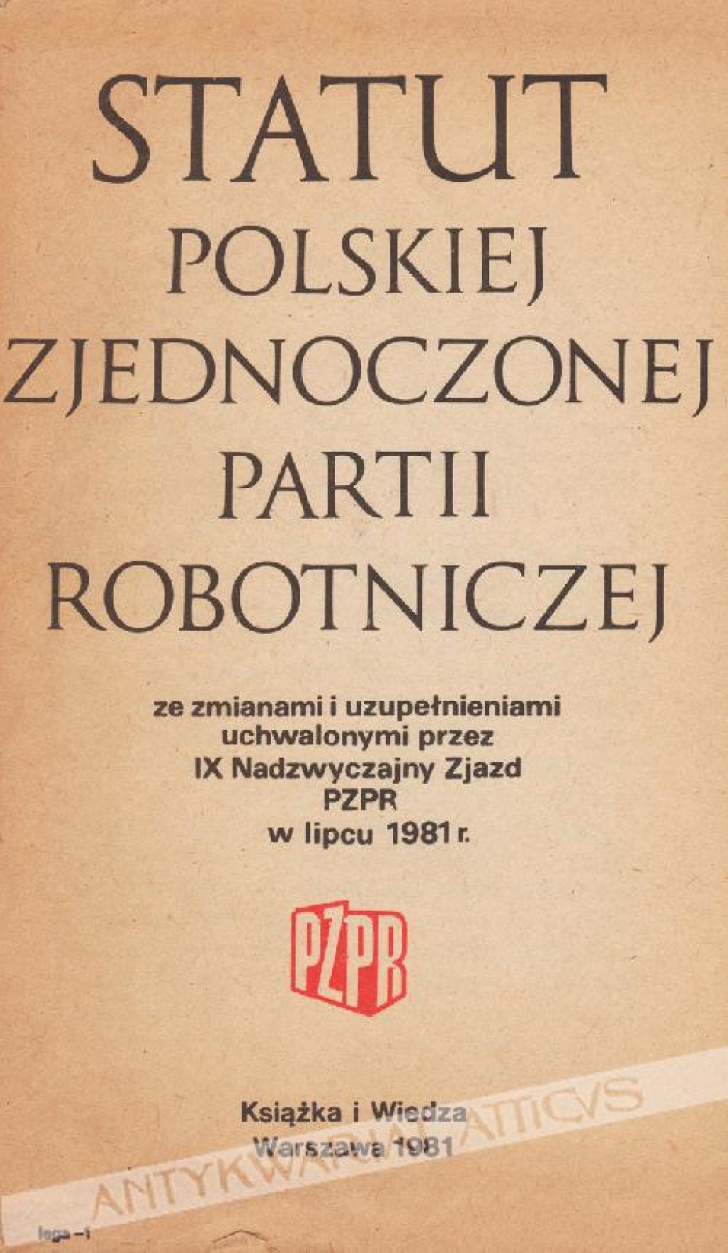Statut Polskiej Zjednoczonej Partii Robotniczej