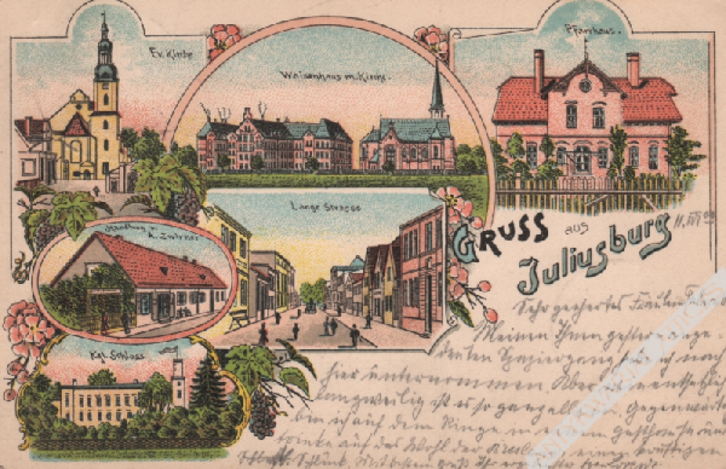 [pocztówka, 1900] Gruss aus Juliusburg  [Dobroszyce]
