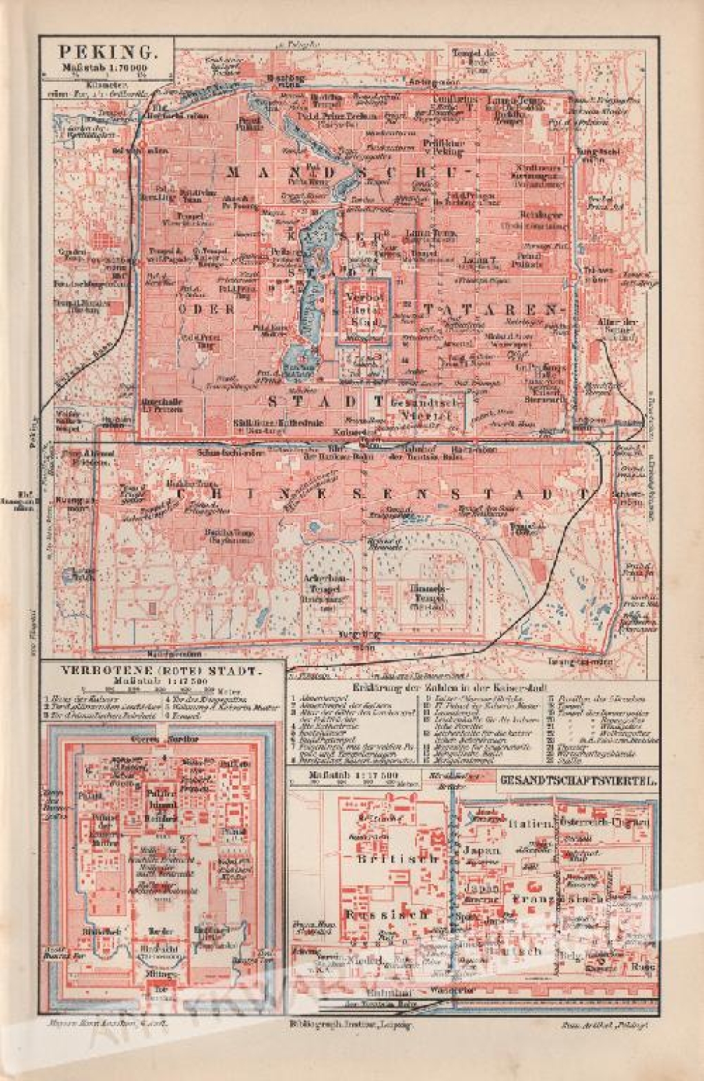 [plan miasta, ok. 1905] Peking [Pekin]