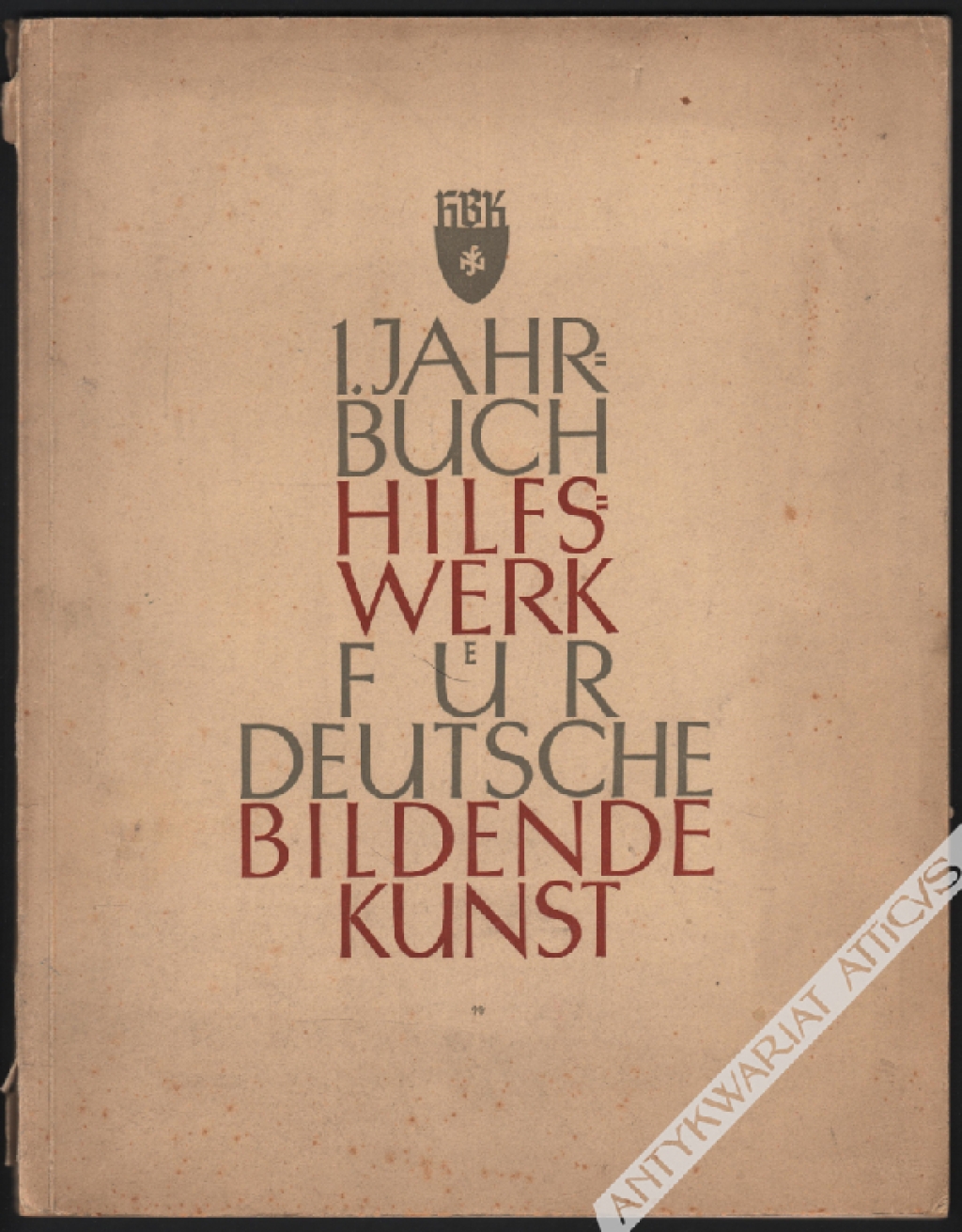 1. Jahrbuch Hilfswerk für deutsche Bildende Kunst